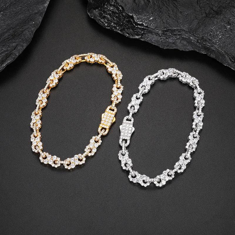 S925 MOISSANITE INFINITY STONES LINK BRACELET