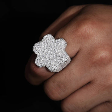 S925 Moissanite Snowflake Diamond Ring