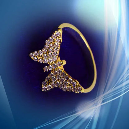 S925 VVS1 Moissanite Butterfly Ring