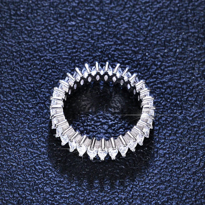 Women's S925 Moissanite Marquise Tennis Ring