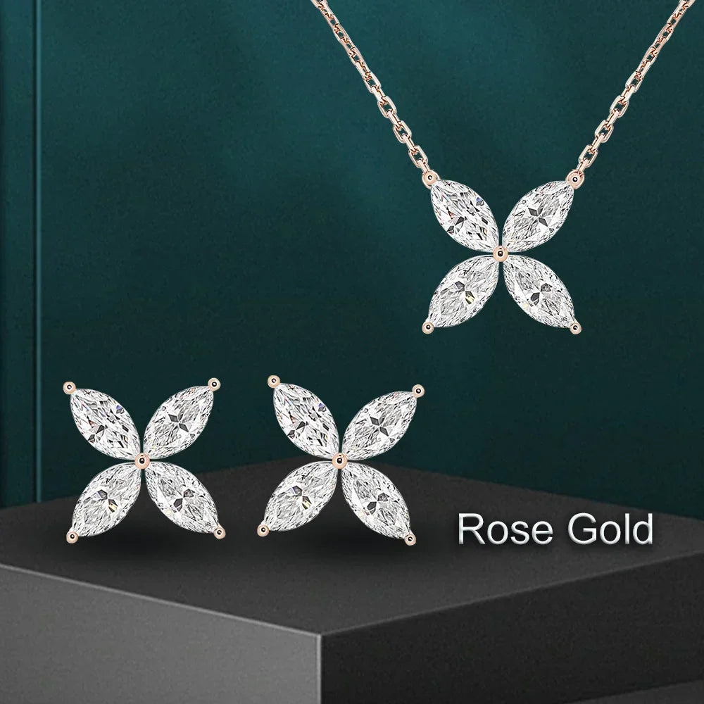Women's S925 Moissanite Diamond Jasmine Pendant