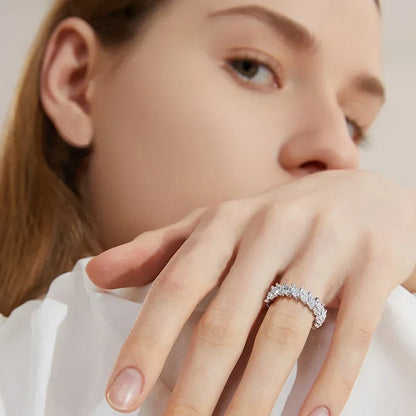 Women's S925 Moissanite Marquise Elegance Tennis Ring