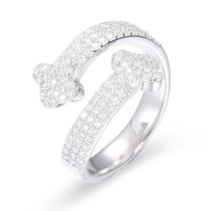S925 Moissanite Clover Ring