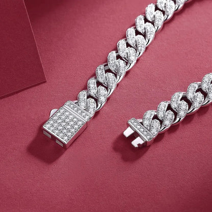 8MM VVS Moissanite Diamond Cuban Link (Passes Diamond Tester)