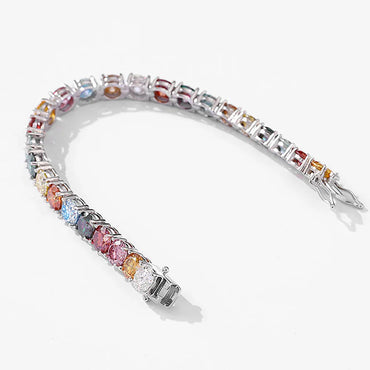 S925 Moissanite Multicolor Tennis Bracelet - 6.5MM