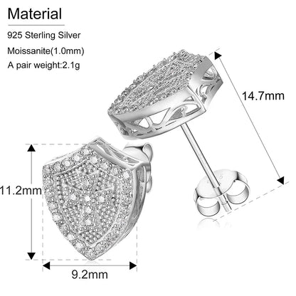 S925 Moissanite Shield Earrings