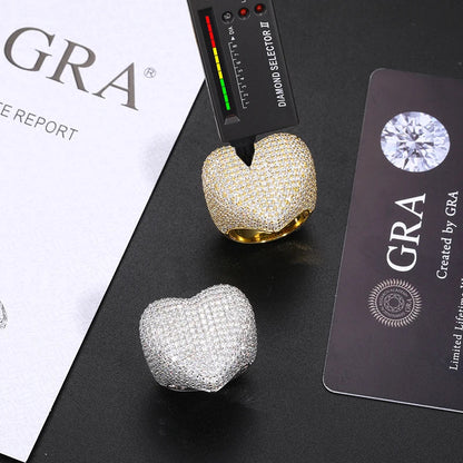 S925 Moissanite Heart Ring