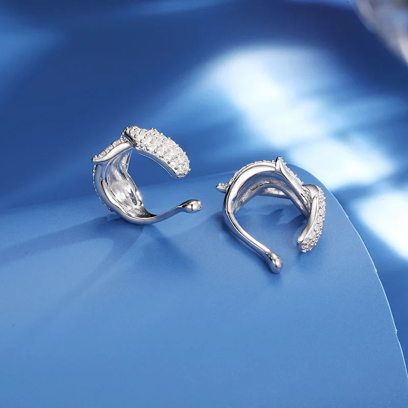 S925 Moissanite Crown Of Thorns Earrings