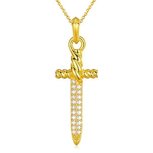 S925 Moissanite Vintage Sword Pendant