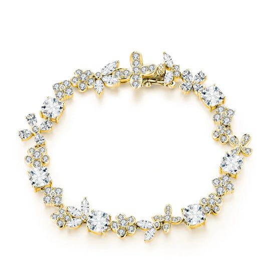 Women's S925 Moissanite Diamond Flower Bracelet