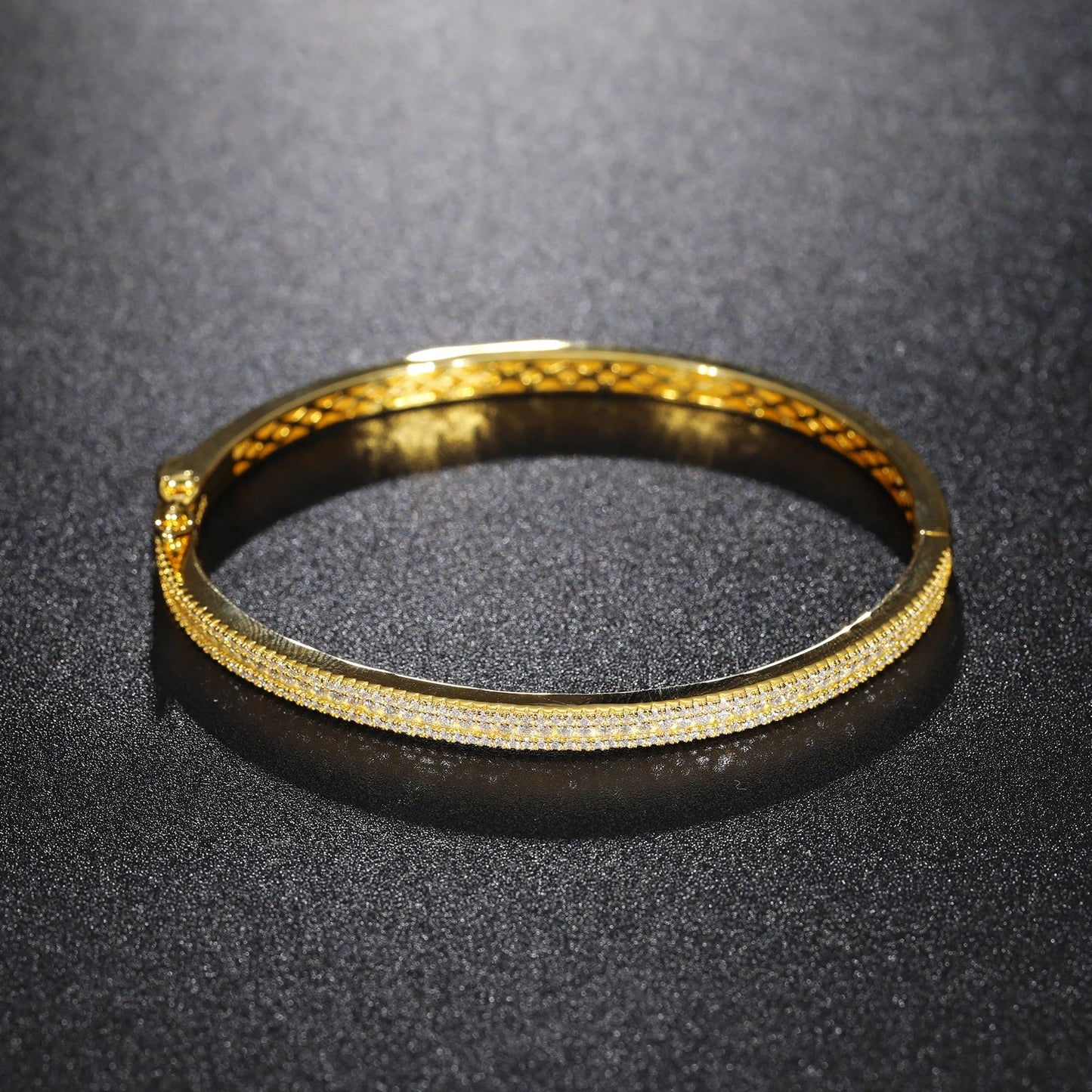 4mm S925 3 Row Moissanite Cuff Bracelet