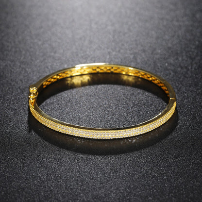 4mm S925 3 Row Moissanite Cuff Bracelet