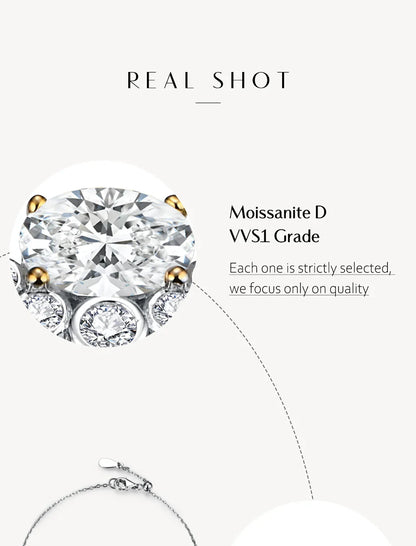 Women's S925 Moissanite Bling-Diamond Bear Feet Shape Bracelet
