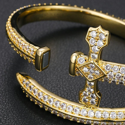 S925 Moissanite Dagger Bangle Bracelet
