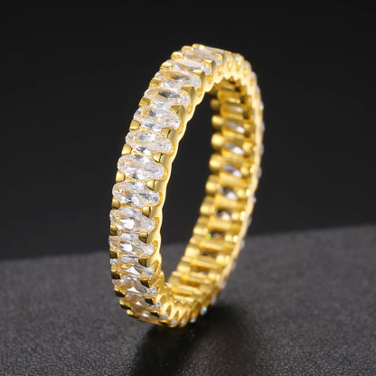 S925 Moissanite Oval Cut Eternity Band Ring