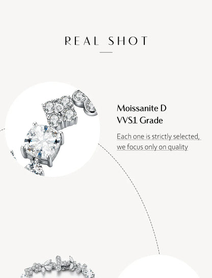 Women's S925 Moissanite Diamond Flower Bracelet