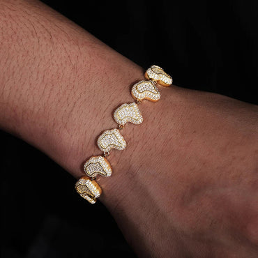 S925 Moissanite Land Shape Diamond Bracelet - 10mm