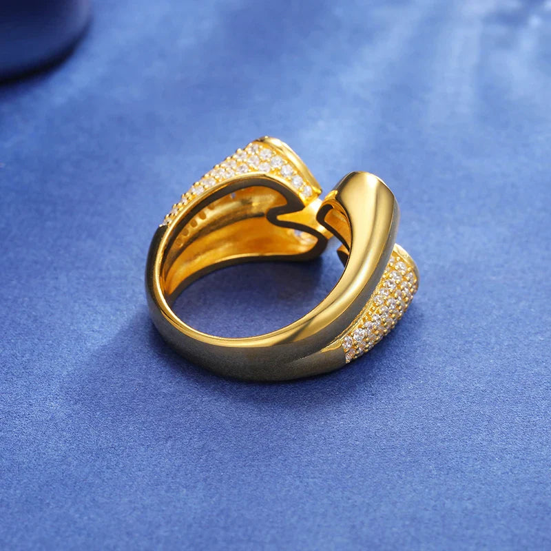 S925 Moissanite Tear Drop Ring