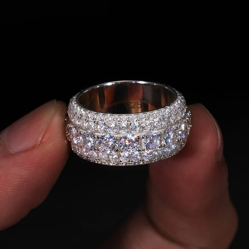 S925 Moissanite Layered Diamond Ring