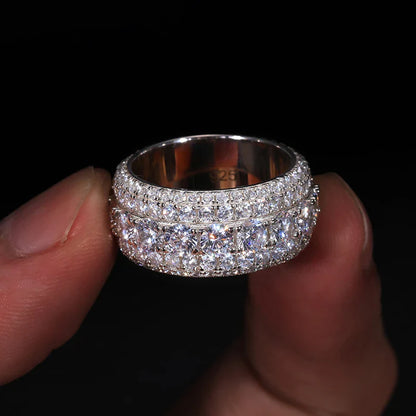 S925 Moissanite Layered Diamond Ring