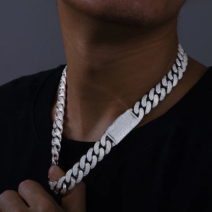 8-20MM S925 MOISSANITE CUBAN NECKLACE