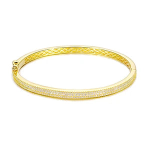 4mm S925 3 Row Moissanite Cuff Bracelet