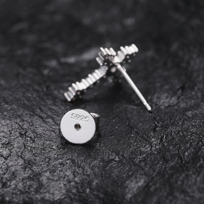 S925 Moissanite Dripping Cross Stud Earrings