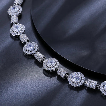S925 Moissanite Diamond Stationed Bracelet - 14mm