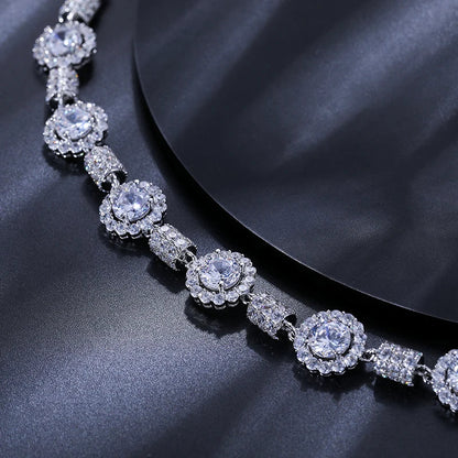 S925 Moissanite Diamond Stationed Bracelet - 14mm