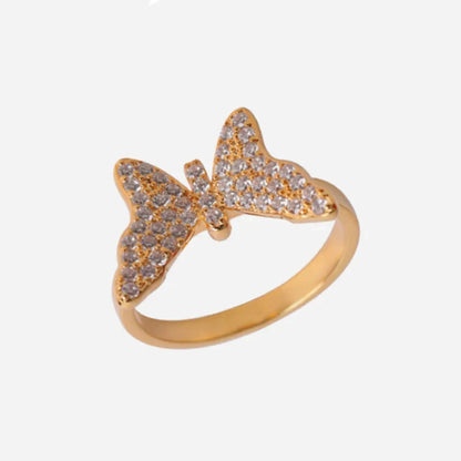 S925 VVS1 Moissanite Butterfly Ring