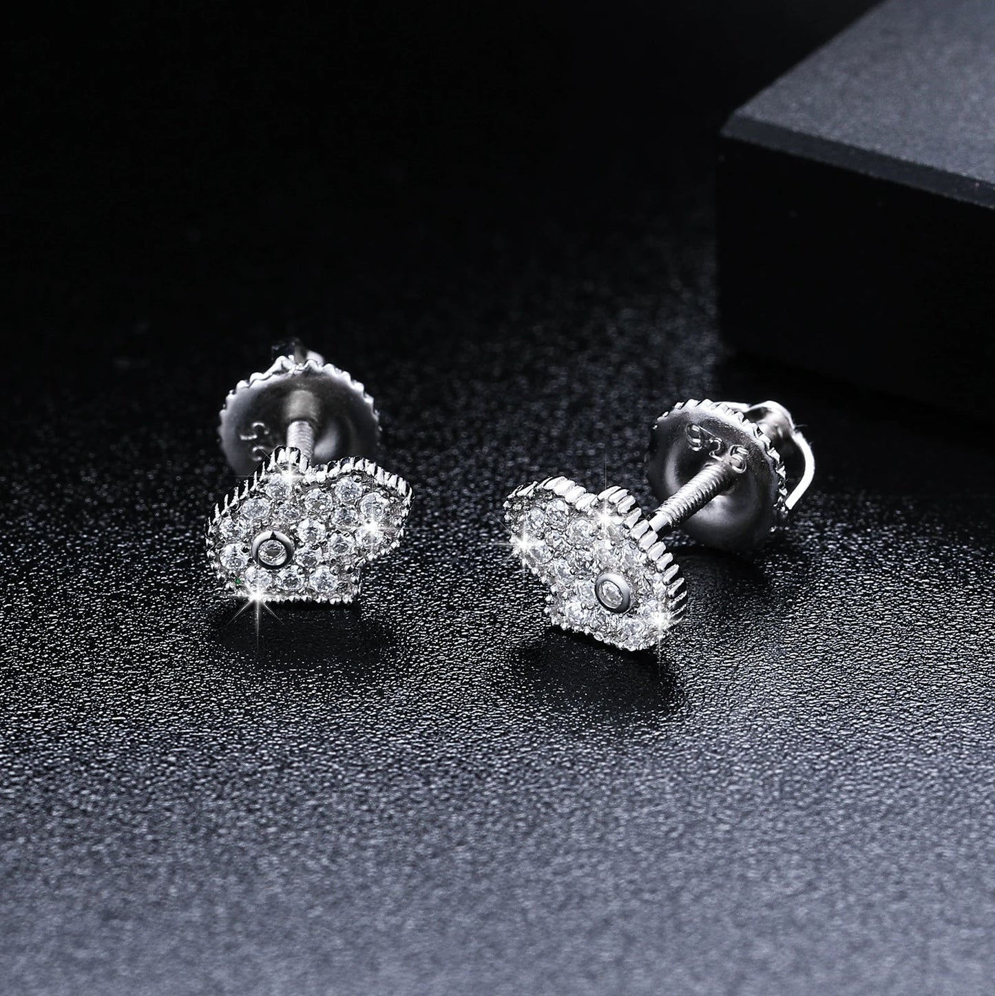 S925 Moissanite Hamsa Diamond Stud Earrings