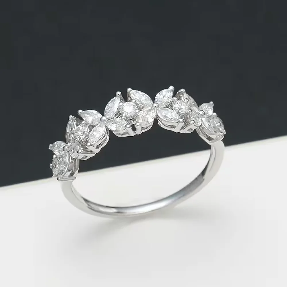 Women's S925 Moissanite Butterfly Link Ring