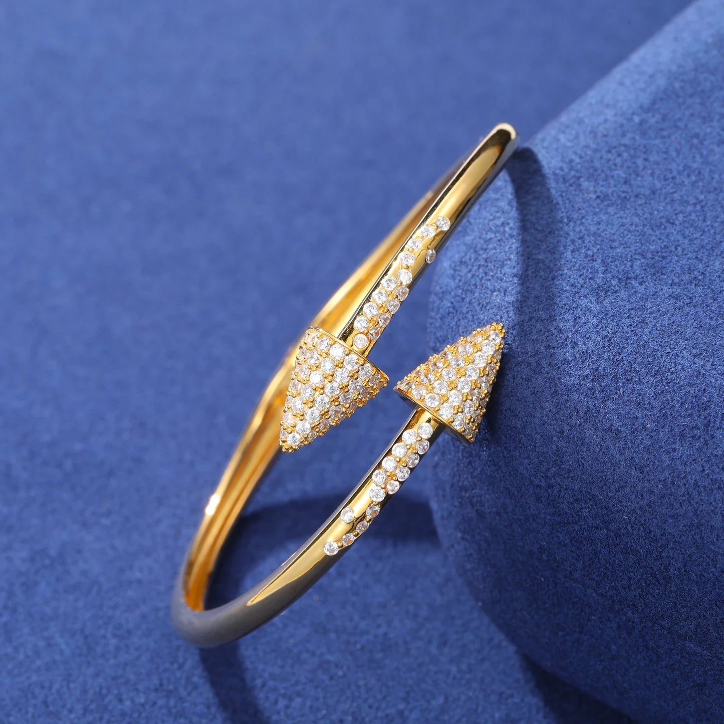 New S925 Moissanite Arrow Men Cuff Bracelet