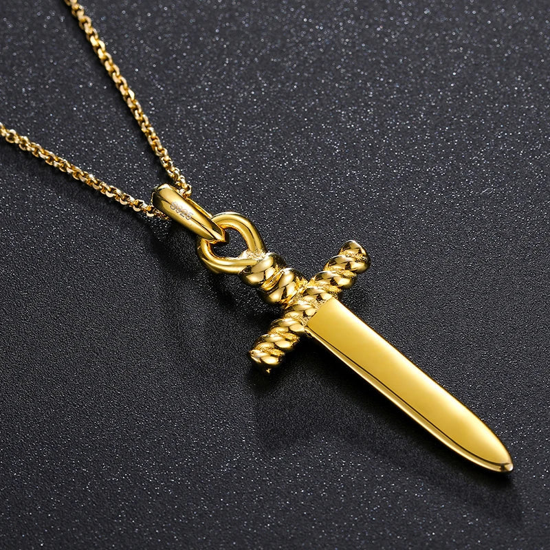S925 Moissanite Vintage Sword Pendant