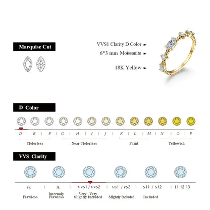 Women's S925 Mixed Shape Single Shared Prong Band