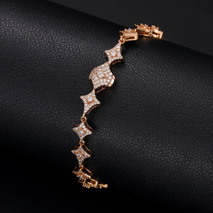 S925 VVS Moissanite Star Link Bracelet