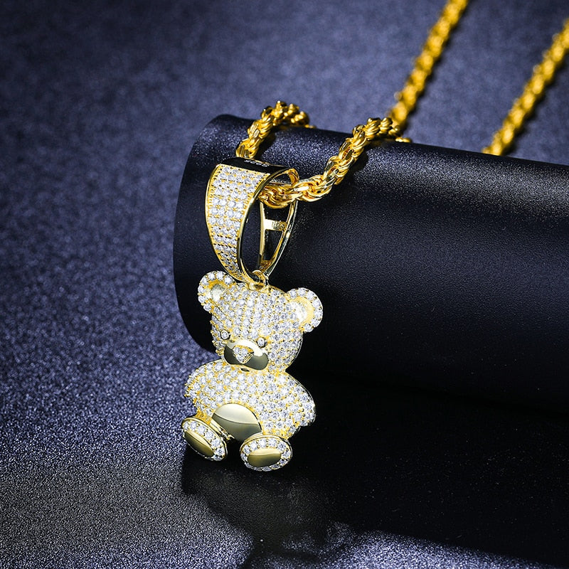 VVS Moissanite Aurora Bear Pendant