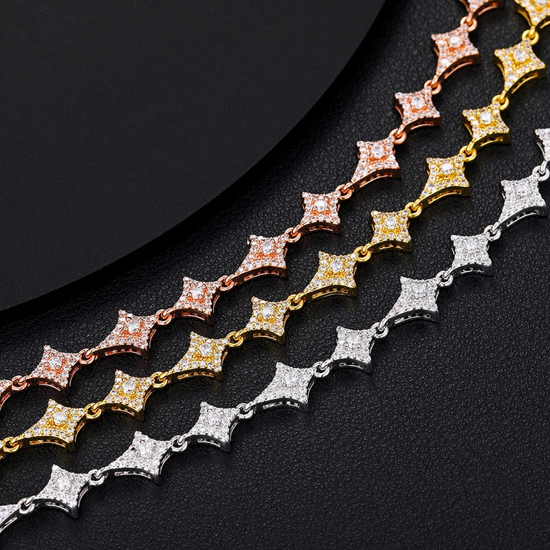 S925 VVS Moissanite Star Link Bracelet