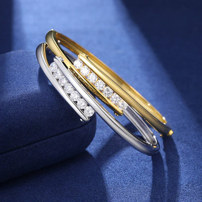 Diamond-Accented Cuff Bracelet - 10mm