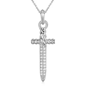 S925 Moissanite Vintage Sword Pendant