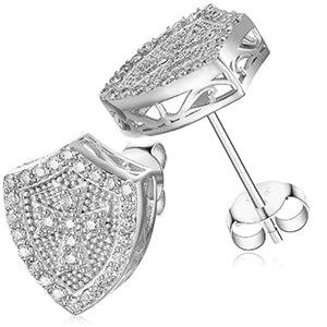 S925 Moissanite Shield Earrings