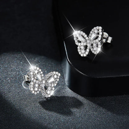 Butterfly Diamond Stud Earrings