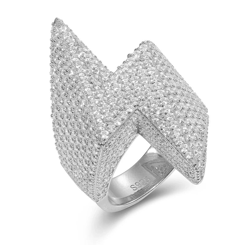S925 Moissanite Lightning Bolt Ring