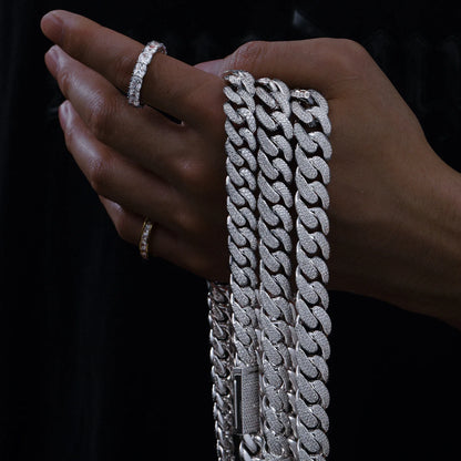 8-20MM S925 MOISSANITE CUBAN NECKLACE