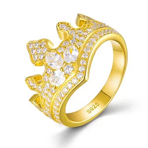 S925 Moissanite Diamond Crown Ring
