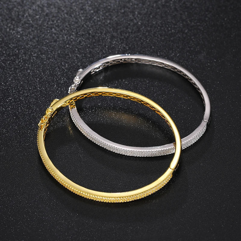 4mm S925 3 Row Moissanite Cuff Bracelet