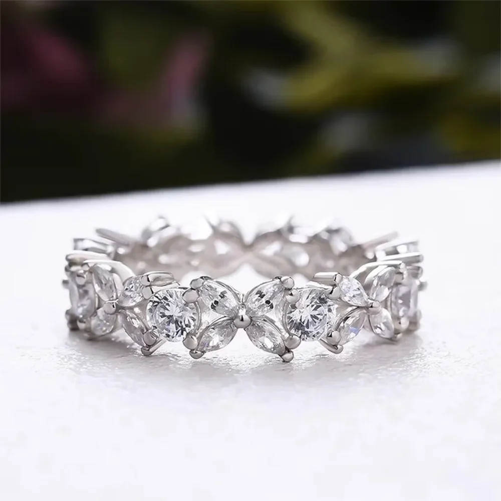 Women's S925 Moissanite Butterfly Link Ring