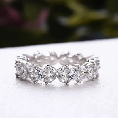 Women's S925 Moissanite Butterfly Link Ring