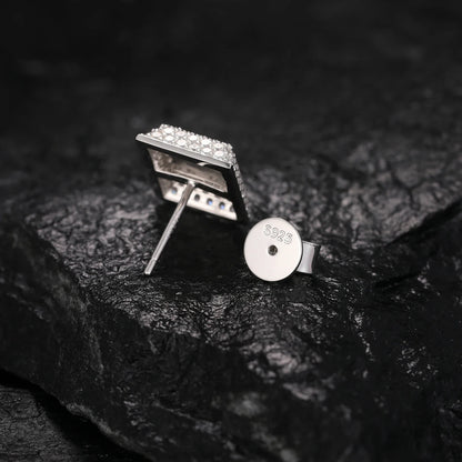 S925 Moissanite Poker Studs Earrings