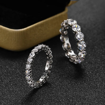 Women's S925 Moissanite Eternity Band Ring